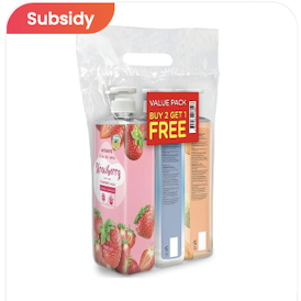 WATSONS Cream Body Wash Bundle Pack 1000ml x 3